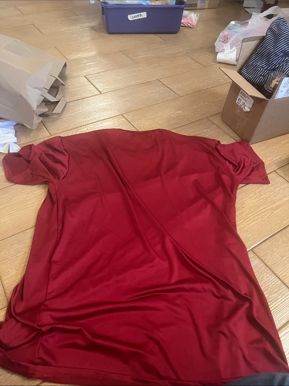 Read description Deep Red Knit Top with Size Tag